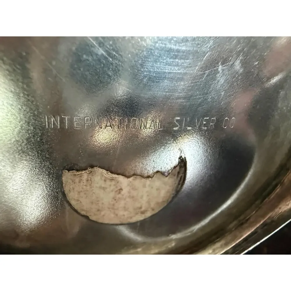 Vintage International Silver Water Pitcher Silver Plated Footed Ice Guard